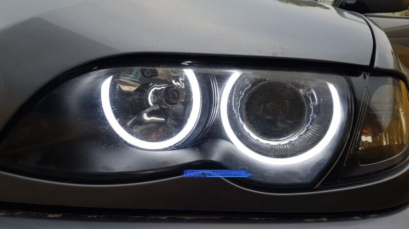 Δαχτυλίδια angel eyes για BMW E46 coupe (1998-2003) / BMW E46 Sedan, Combi (1998-2005) - lightbar design - Λευκό χρώμα € 58,1