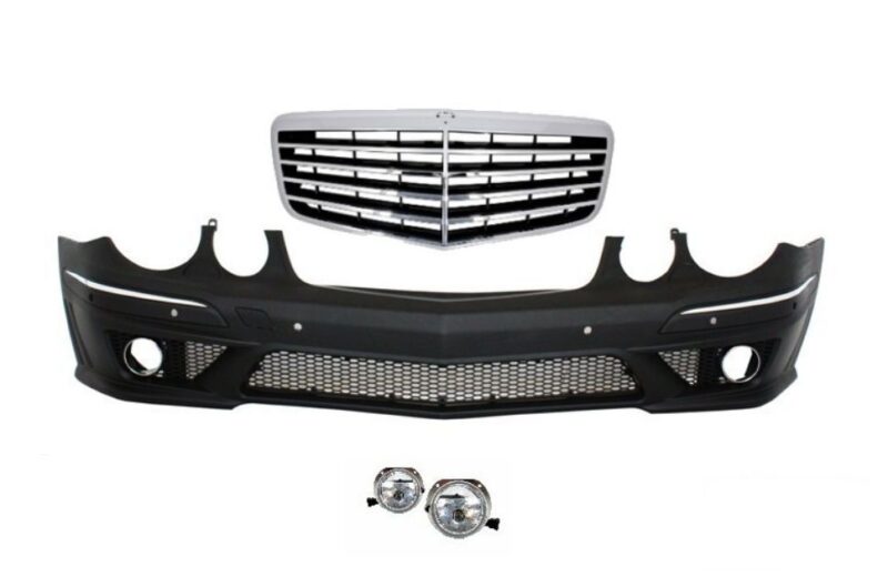 Προφυλακτήρας εμπρός tuning για Mercedes W211 E-Class (2002-2009) - AMG με μάσκα και προβολάκια € 751,9