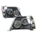 Φανάρια εμπρός angel eyes για Toyota Land Cruiser FJ90 (1996-2003) - μαύρα , με λάμπες (Η1) - σετ 2τμχ. € 265,1