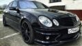 Προφυλακτήρας εμπρός tuning για Mercedes W211 E-Class (2002-2009) - AMG με μαύρη μάσκα και προβολάκια € 751,9