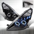 Φανάρια εμπρός angel eyes για Toyota Celica T230 (1999-2005) - μαύρα , με λάμπες (Η1) - σετ 2τμχ. € 326,3