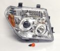 Φανάρια εμπρός led angel eyes για Nissan Navara / Pathfinder (2005-2009) - chrome , με λάμπες (Η1) - σετ 2τμχ. € 310,1