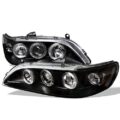 Φανάρια εμπρός angel eyes για Honda Accord (1998-2002) USA , μαύρα , με λάμπες (Η1) - σετ 2τμχ. € 241,1