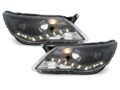 Φανάρια εμπρός led για Vw Tiguan (2007-2011) , black , με λάμπες (Η1) - σετ 2τμχ. € 571,7