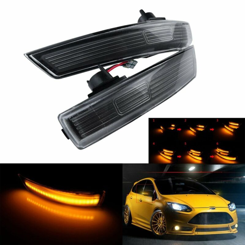 Τρεχούμενα led φλας για καθρέπτες για Ford Focus (2008-2016) / (Fiesta 2008+) / Mondeo (2010-2014) - φιμέ - σετ 2τμχ. € 73,1