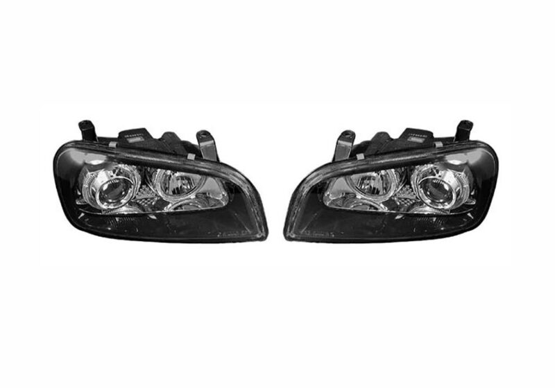 Φανάρια εμπρός angel eyes για Toyota Rav4 (1994-2000) - μαύρα , με λάμπες (Η1) - σετ 2τμχ. € 241,1