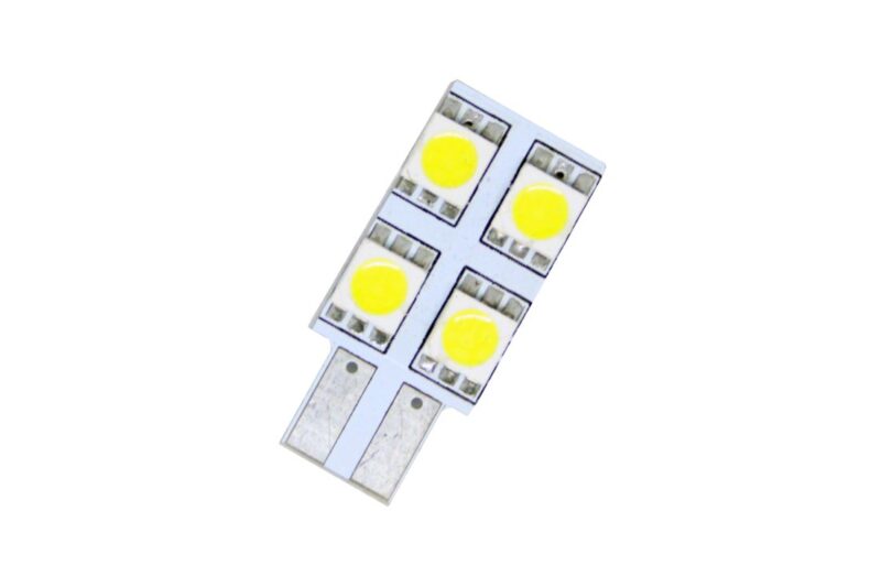 Led λάμπα τύπου Τ10 με 4 SMD led από τη μία πλευρά - 1τμχ. € 4,1