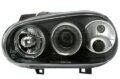 Φανάρια εμπρός angel eyes για Vw Golf IV - μαύρα , με λάμπες (Η1) - σετ 2τμχ. € 241,1