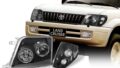 Φανάρια εμπρός angel eyes για Toyota Land Cruiser FJ90 (1996-2003) - μαύρα , με λάμπες (Η1) - σετ 2τμχ. € 265,1