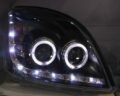 Φανάρια εμπρός led / angel eyes για Toyota Land Cruiser 120 (2003-2009) - chrome , με λάμπες (Η1) - σετ 2τμχ. € 373,1