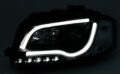 Φανάρια εμπρός led Light Bar Design για Audi A3 (2003-2008) -μαύρα , με λάμπες (Η1) - σετ 2τμχ. € 451,1