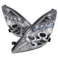 Φανάρια εμπρός angel eyes για Toyota Celica T230 (1999-2005) - chrome , με λάμπες (Η1) - σετ 2τμχ. € 331,1