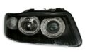 Φανάρια εμπρός angel eyes για Audi A3 (2000-2003) - μαύρα , χωρίς λάμπες (Η7) - σετ 2τμχ. € 328,7