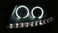 Φανάρια εμπρός angel eyes led Dayline για Audi A6 (2004-2008) - μαύρα , με λάμπες (Η1) - σετ 2τμχ. € 493,7