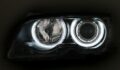 Φανάρια εμπρός angel eyes για BMW E46 sedan (2001-2005) - μαύρα με CCFL , χωρίς λάμπες (Η7) - σετ 2τμχ. € 460,1