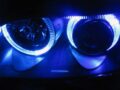 Φανάρια εμπρός angel eyes για Audi A6 (2001-2003) - chrome , χωρίς λάμπες (Η7) - σετ 2τμχ.