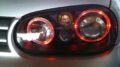 Φανάρια εμπρός angel eyes για Audi A6 (1997-2001) / Allroad 1999-2005 - μαύρα , με λάμπες (Η7) - σετ 2τμχ.