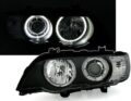 Φανάρια εμπρός angel eyes για BMW X5 E53 (1999-2003) - μαύρα , χωρίς λάμπες (Η7) - σετ 2τμχ.