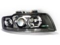 Φανάρια εμπρός για Audi A4 B6 (2001-2004) - μαύρα , χωρίς λάμπες (Η1) - σετ 2τμχ.