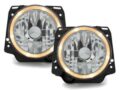 Φανάρια εμπρός angel eyes για Vw Golf II (1983-1993) - chrome ,  χωρίς  λάμπες (Η 4 ) - σετ 2τμχ.