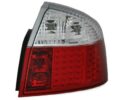 Πίσω φανάρια led για Audi A4 (2001-2004) - chrome /κόκκινα - σετ 2τμχ.