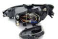 Φανάρια εμπρός angel eyes για Peugeot 206 - μαύρα με led , με λάμπες (Η1) - σετ 2τμχ.