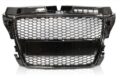 Μάσκα με βάση για σήμα για Audi A3 (2008-2013) - RS-Look μαύρη  γυαλιστερή