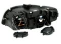 Φανάρια εμπρός led για Audi A4 B7 (2004-2008) - chrome ,μαύρα , με λάμπες (Η1) - σετ 2τμχ.