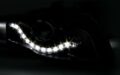 Φανάρια εμπρός led για Audi A4 B7 (2004-2008) - chrome ,μαύρα , με λάμπες (Η1) - σετ 2τμχ.