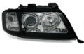 Φανάρια εμπρός angel eyes για Audi A6 (1997-2001) / Allroad 1999-2005 - μαύρα , με λάμπες (Η7) - σετ 2τμχ.