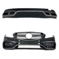 Προφυλακτήρας εμπρός για Mercedes C-class W205 (2014+) - AMG look - με diffuser και μπούκες
