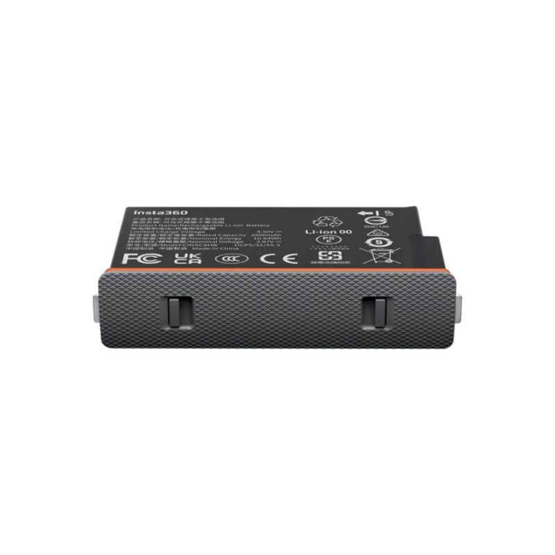 Insta360 X5 Ultra Battery - Upgraded 2800mAh capacity for an ultra-long run time.
