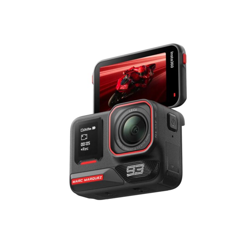 Insta360 Ace Pro 2 Marc Mαrquez 93 - Dual Battery, 128GB MicroSD, Motorcycle Helmet Mount, Adhesive