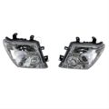 Φανάρια εμπρός led angel eyes για Nissan Navara / Pathfinder (2005-2009) - chrome , με λάμπες (Η1) - σετ 2τμχ.