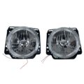 Φανάρια εμπρός angel eyes για Vw Golf II (1983-1993) - chrome ,  χωρίς  λάμπες (Η 4 ) - σετ 2τμχ.
