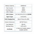 Φορητός Εκκινητής Αυτοκινήτου 12V S901 & Power Bank 20.000mAh με Φακό και USB