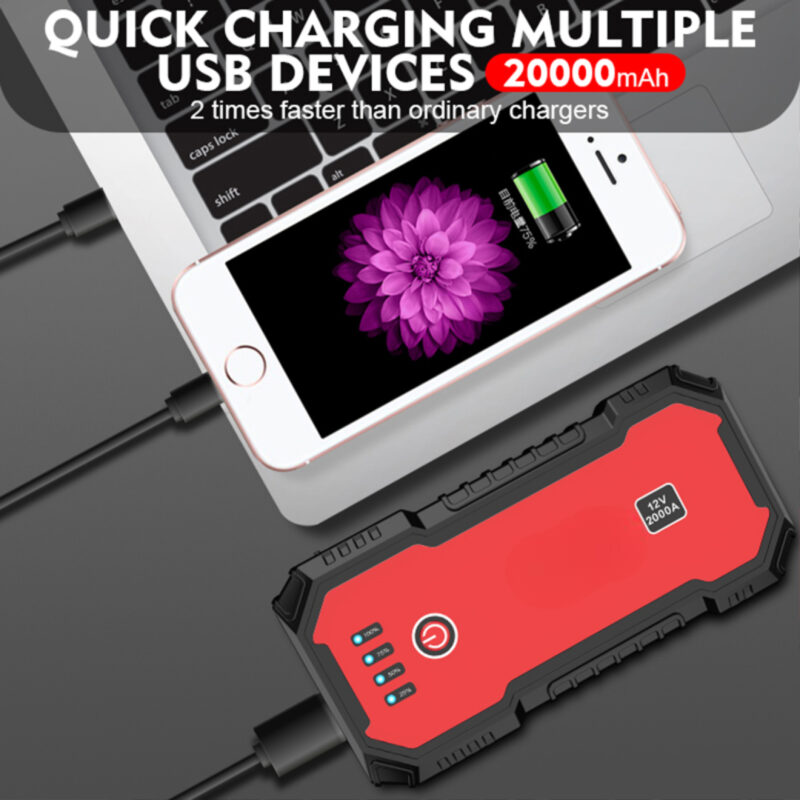 Φορητός Εκκινητής Αυτοκινήτου 12V S901 & Power Bank 20.000mAh με Φακό και USB