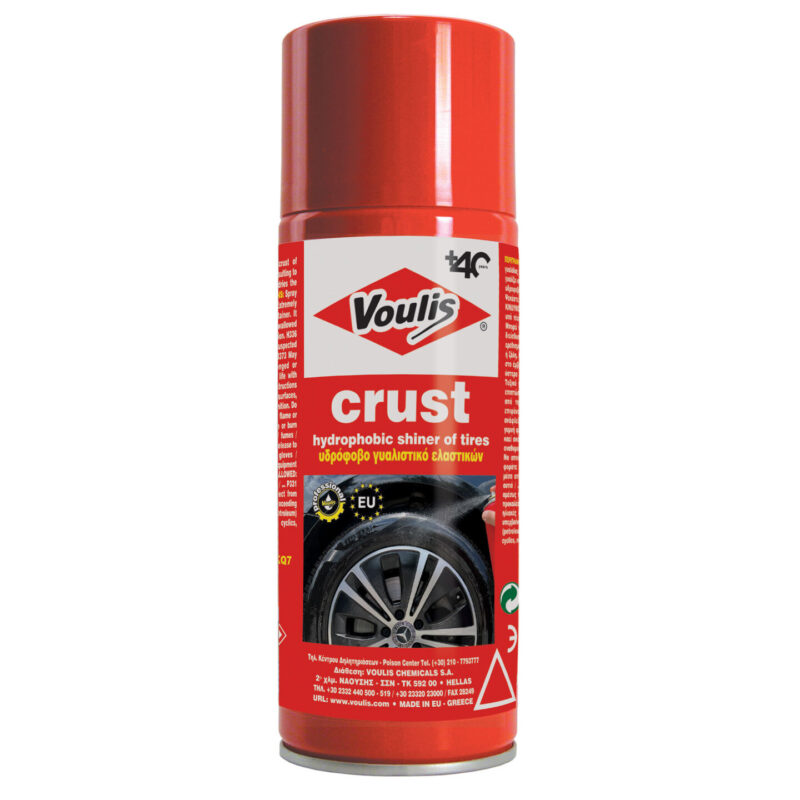 Voulis Crust Υδρόφοβο Γυαλιστικό Σπρέι Ελαστικών 400ml