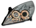 Φανάρια εμπρός angel eyes για Opel Vectra C (2005-2009) - chrome , χωρίς λάμπες (Η7) - σετ 2τμχ.