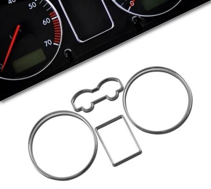 Δαχτυλίδια καντράν για Vw Golf 4 / Bora / Passat B5 - χρωμίου - € 18,9 Δαχτυλίδια καντράν για Vw Golf 4 / Bora / Passat B5 - χρωμίου