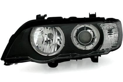 Φανάρια εμπρός angel eyes για BMW X5 E53 (1999-2003) - μαύρα , χωρίς λάμπες (Η7) - σετ 2τμχ. - € 552,9 Φανάρια εμπρός angel eyes για BMW X5 E53 (1999-2003) - μαύρα , χωρίς λάμπες (Η7) - σετ 2τμχ.