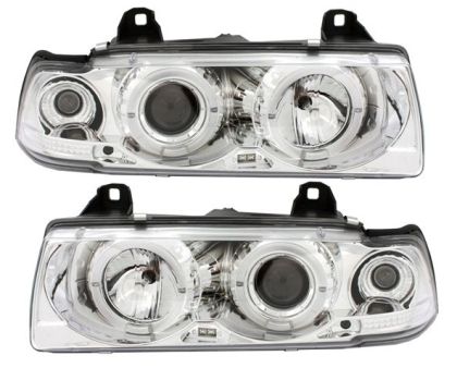 Φανάρια εμπρός angel eyes για BMW E36 (1991-1999) 4d sedan - chrome , με λάμπες (Η1) - σετ 2τμχ. - € 366,9 Φανάρια εμπρός angel eyes για BMW E36 (1991-1999) 4d sedan - chrome , με λάμπες (Η1) - σετ 2τμχ.