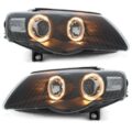Φανάρια εμπρός angel eyes για Vw Passat B6 / 3C (2005+) - μαύρα , χωρίς λάμπες (Η7) - σετ 2τμχ.