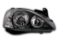 Φανάρια εμπρός angel eyes για Opel Corsa C(2001-2006) - μαύρα , χωρίς λάμπες (Η7) - σετ 2τμχ.