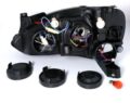 Φανάρια εμπρός angel eyes για Opel Corsa C(2001-2006) - μαύρα , χωρίς λάμπες (Η7) - σετ 2τμχ.