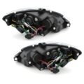 Φανάρια εμπρός led για Seat Altea /Leon / Toledo (2005-2009) - μαύρα , με λάμπες (Η1) - σετ 2τμχ.