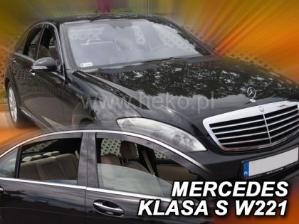 Ανεμοθραύστες Mercedes S-Class W221 (2005-2013) sedan (κοντό) - 4 τμχ. εμπρός και πίσω, Heko - € 95,9 Ανεμοθραύστες Mercedes S-Class W221 (2005-2013) sedan (κοντό) - 4 τμχ. εμπρός και πίσω, Heko