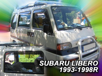 Ανεμοθραύστες Subaru Libero (1993-1999) 4 πορτο - 4 τμχ εμπρός και πίσω, Heko - € 95,9 Ανεμοθραύστες Subaru Libero (1993-1999) 4 πορτο - 4 τμχ εμπρός και πίσω, Heko