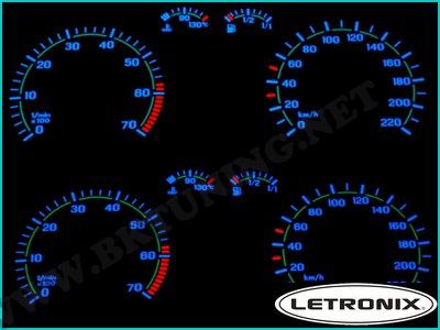 Φωτιζόμενο καντράν Vw Golf 4 / Bora - 220 km/h / 7000 στρ. μπλε - € 100,9 Φωτιζόμενο καντράν Vw Golf 4 / Bora - 220 km/h / 7000 στρ. μπλε