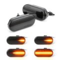Led φλας φτερού για Vw / Ford / Seat - φιμέ με τρεχούμενο φλας - σετ 2τμχ.